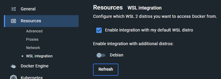 Docker WSL Integration